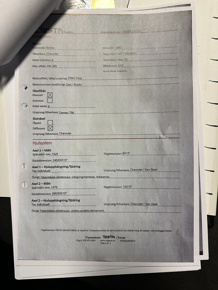 Dokumentation, 1971 Chevrolet Corvette Stingray Special 598 cui V8 795 hk (4)