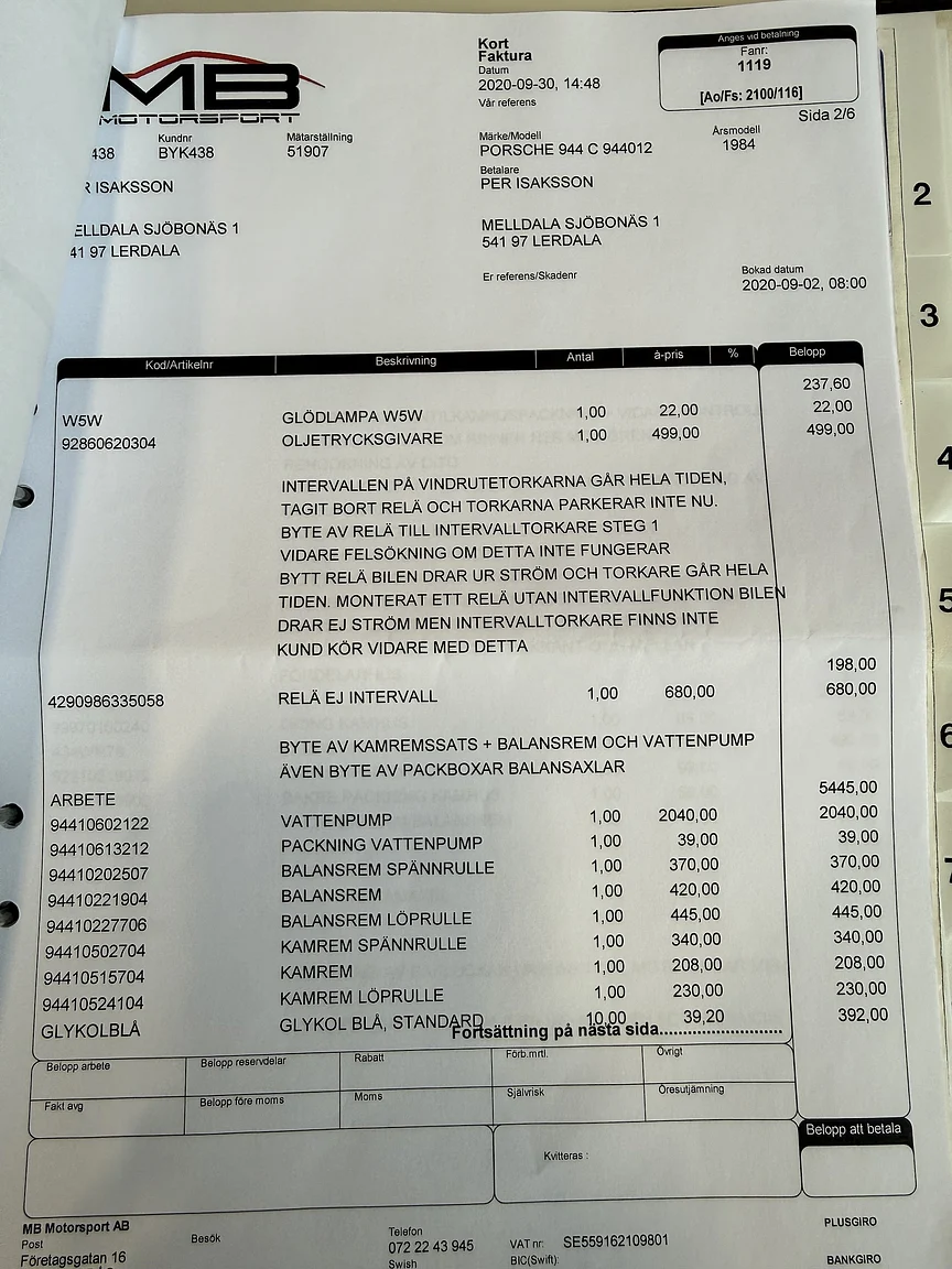 Dokumentation, 1984 Porsche 944 Targa (14)