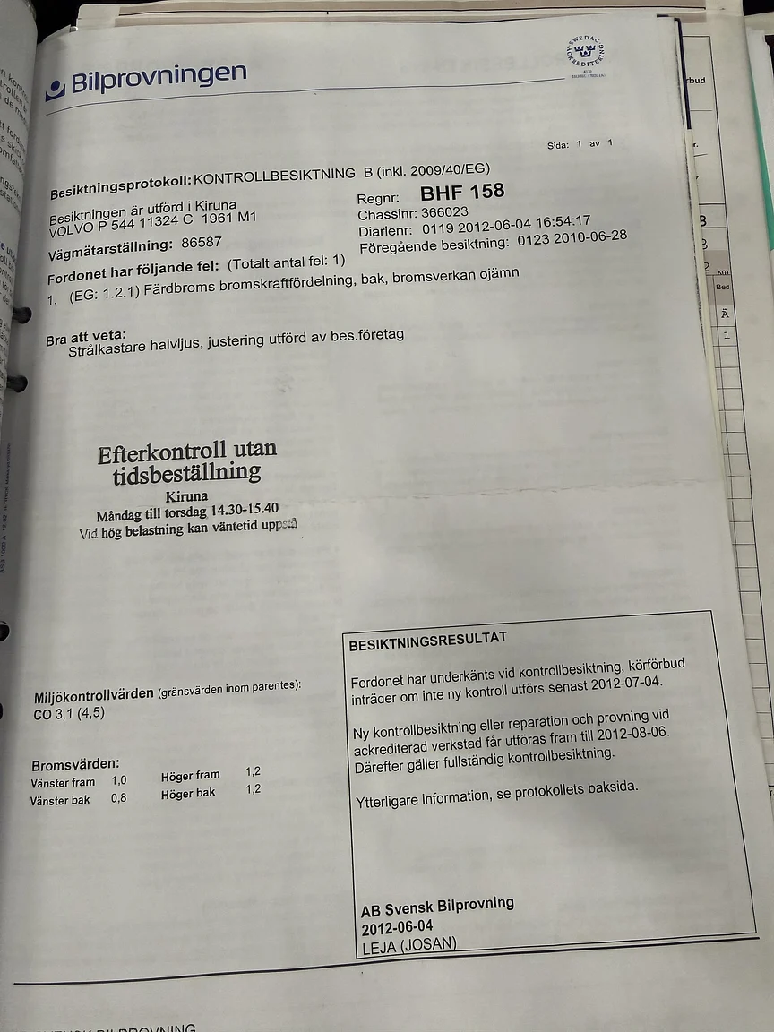 Dokumentation, 1961 Volvo PV544C Sport (14)