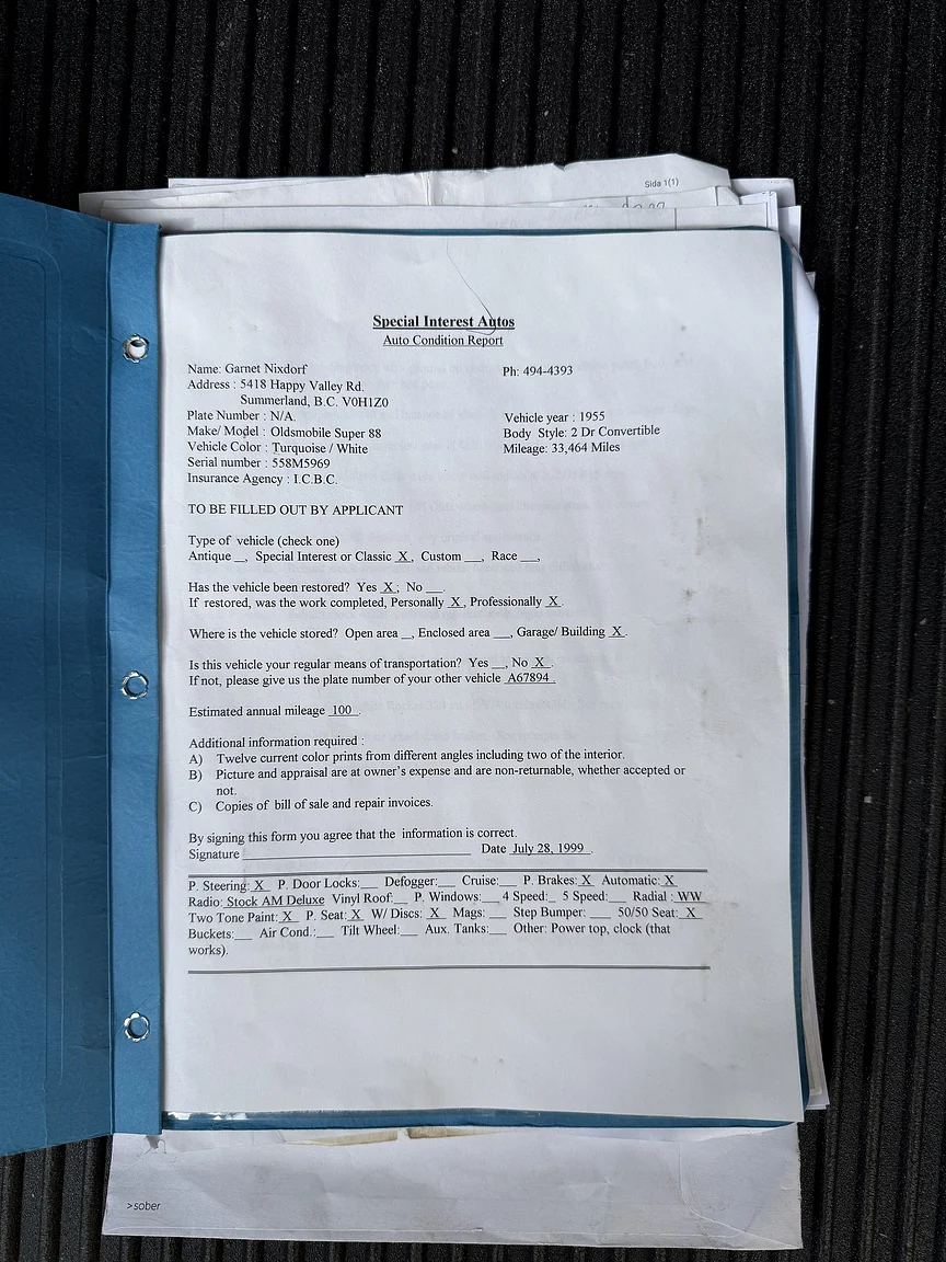 Dokumentation för 1955 Oldsmobile Super 88 (5)