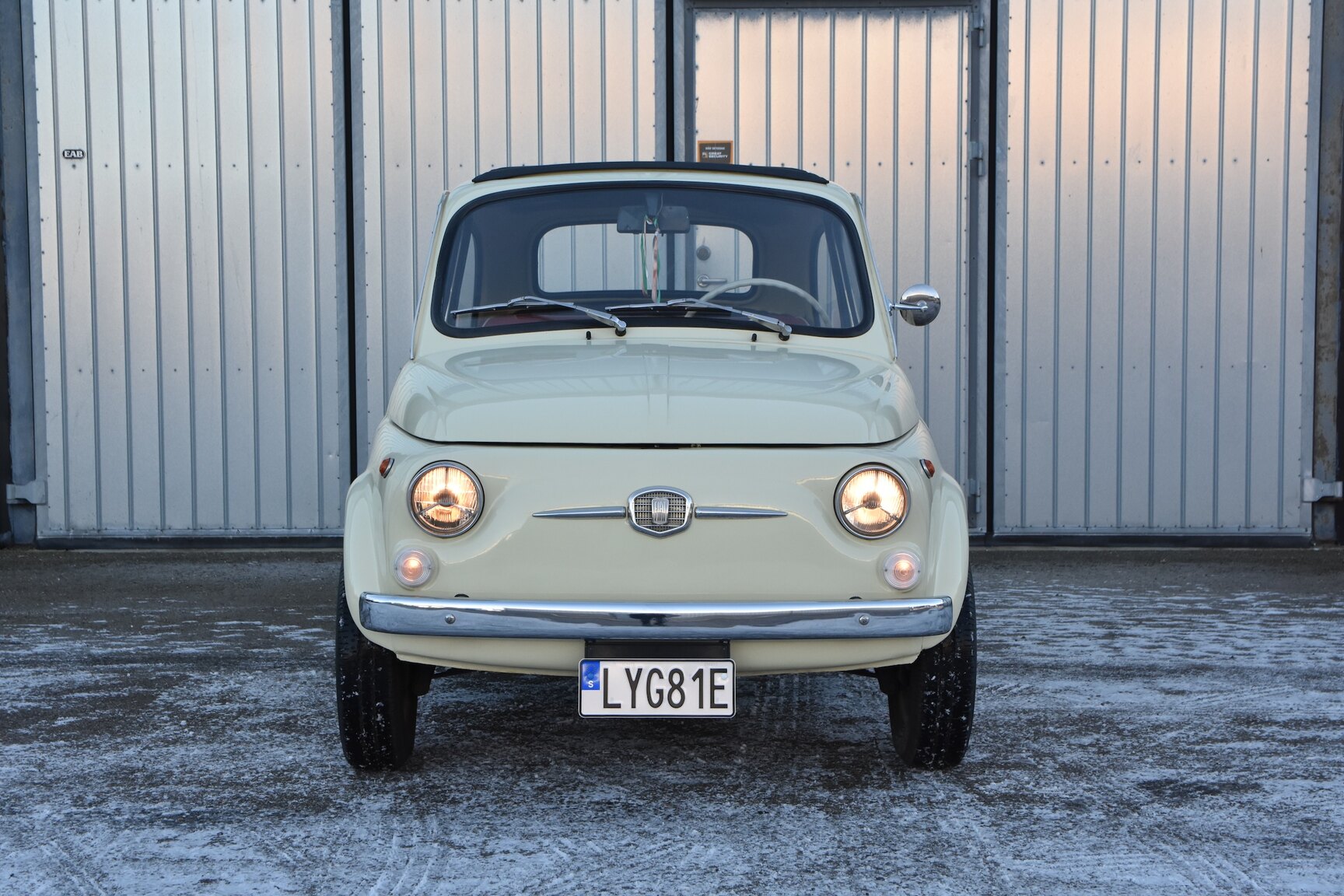 Exteriörbild på 1968 Fiat 500