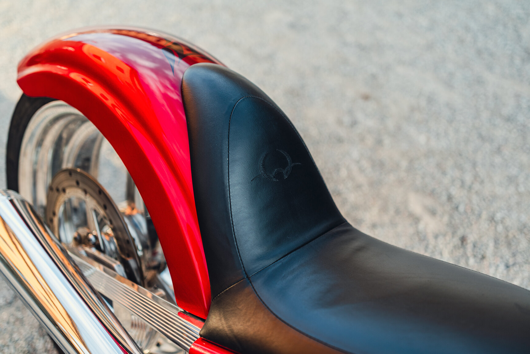 Exterior image of 2001 Unique Custom Cycles Red Inferno