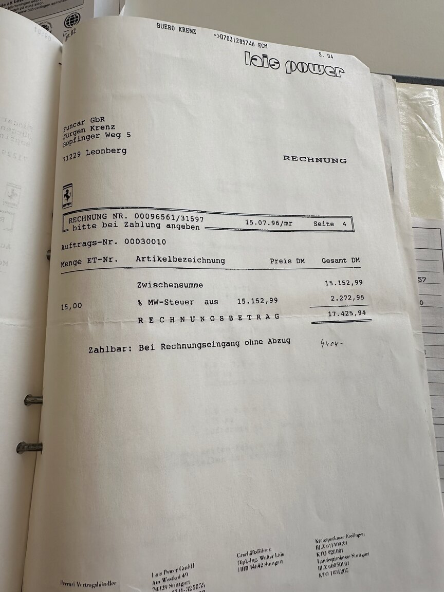 Documentation for 1990 Ferrari 348 (31)