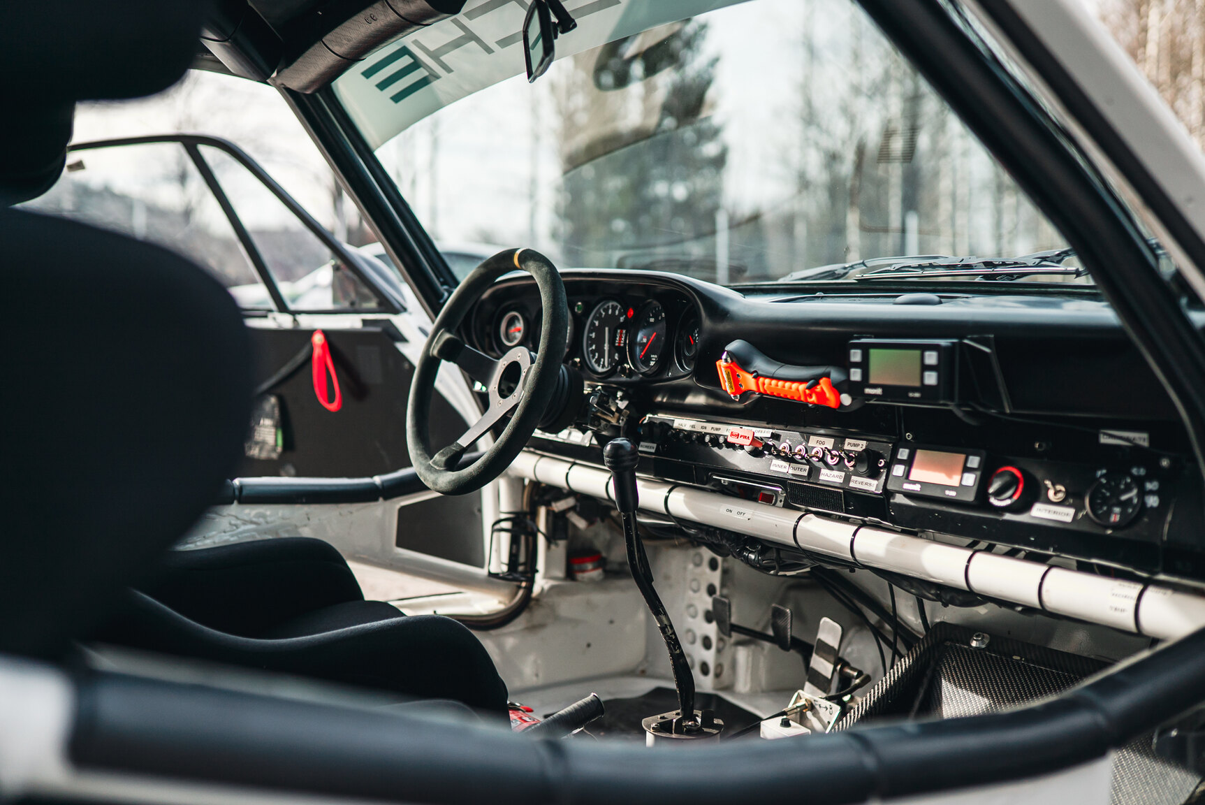 Innenraumfoto von 1977 Porsche 911 RSR Rallycar