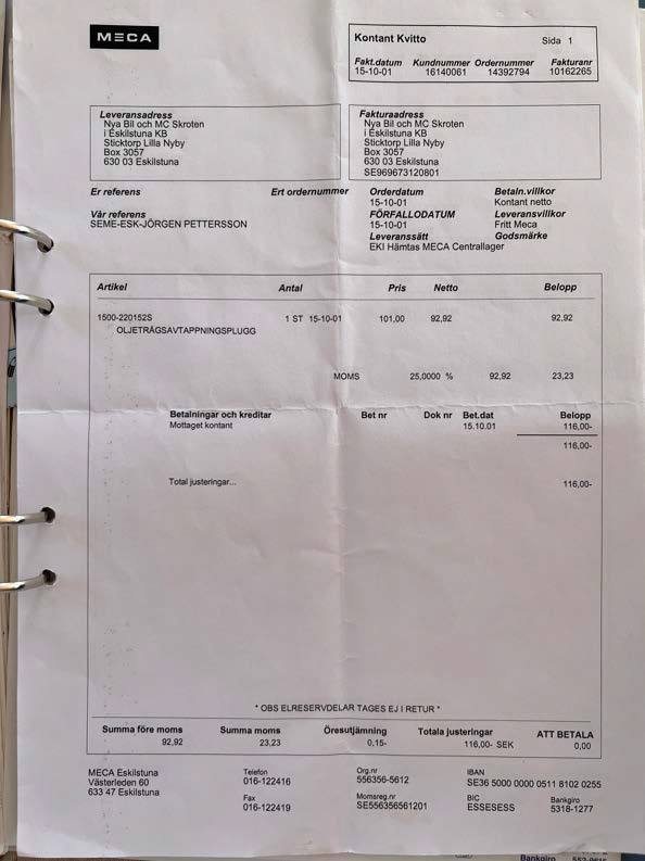 Documentation for 1986 Mercedes 280 GE