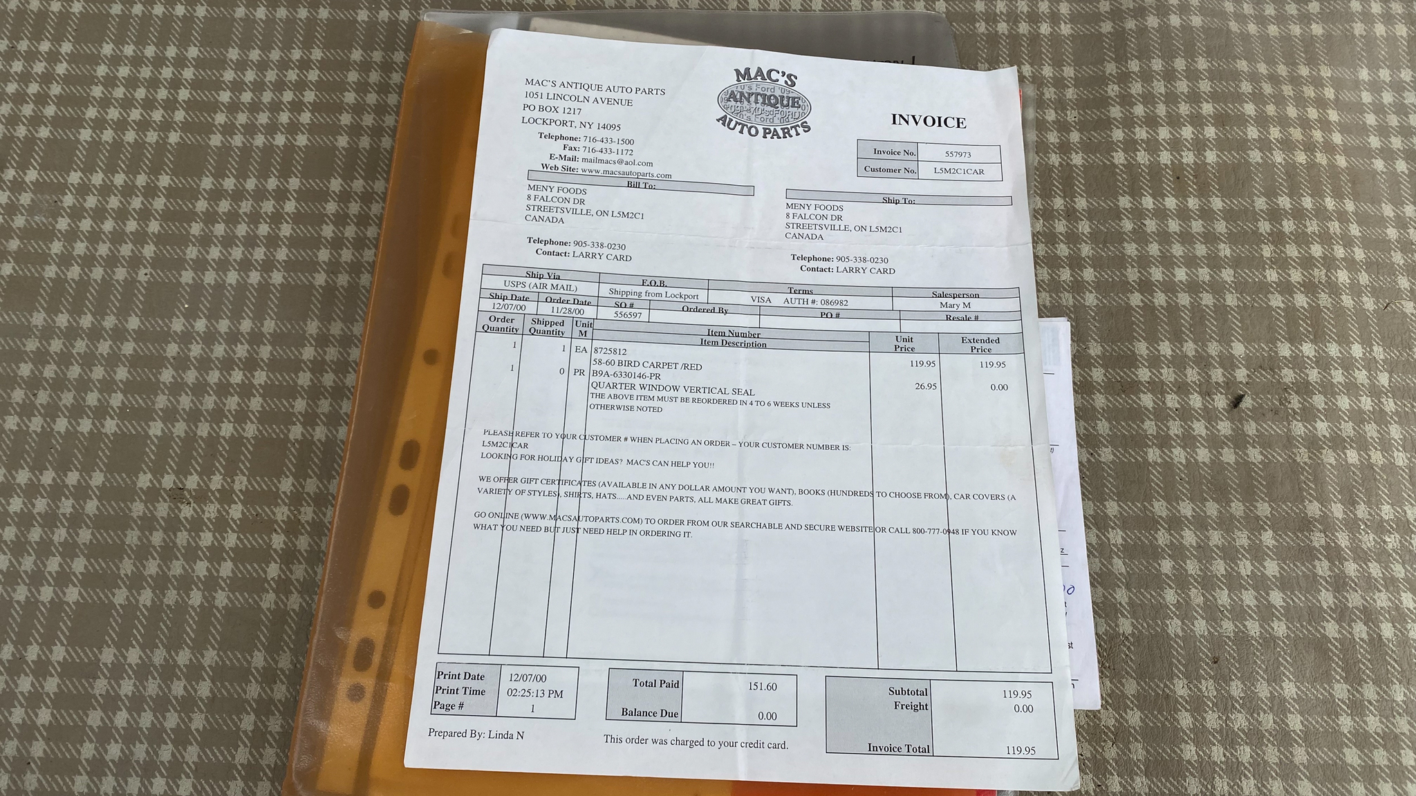 Dokumentation, 1959 Ford Thunderbird hardtop