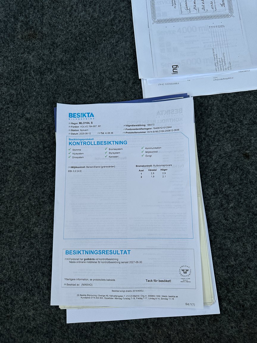 Dokumentation, 1986 Volvo 760 GLE 2.8 V6 Automatisk