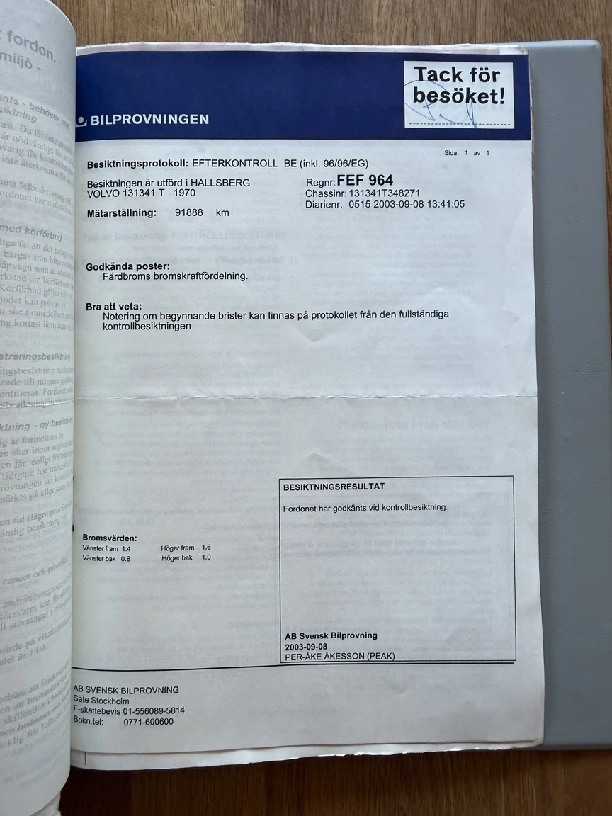 Documentation for 1970 Volvo Amazon (31)