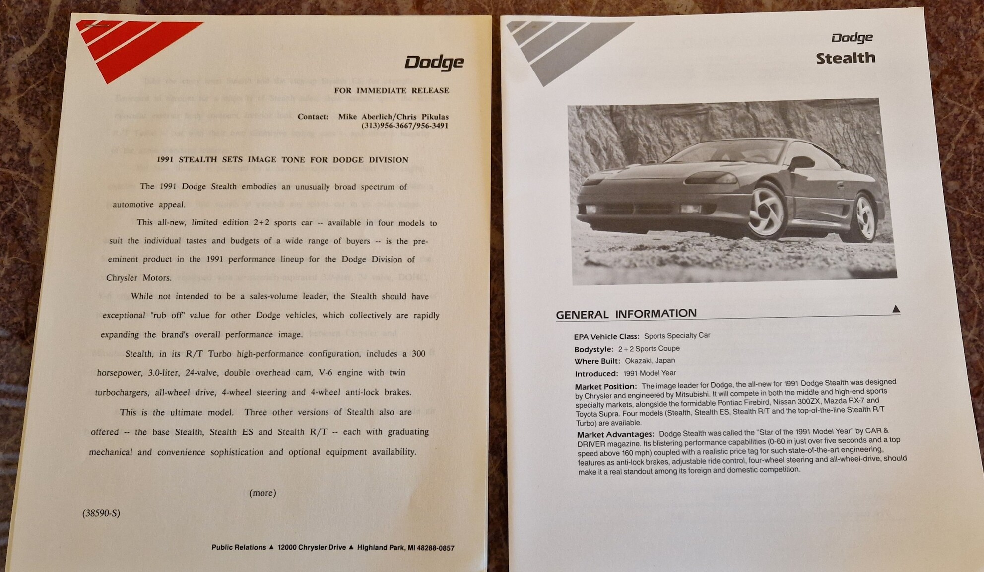 Dokumentation, 1992 Dodge Stealth RT/T Twin Turbo (4)