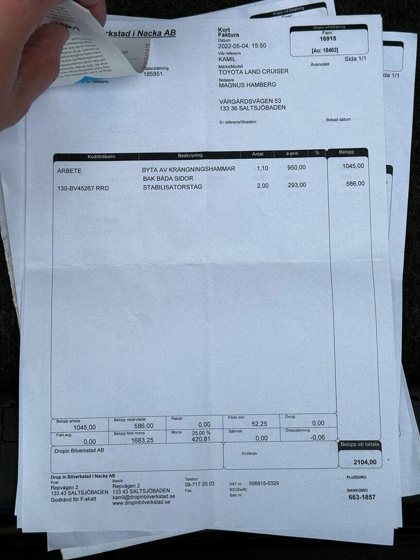 Dokumentation för 2004 Toyota Land Cruiser