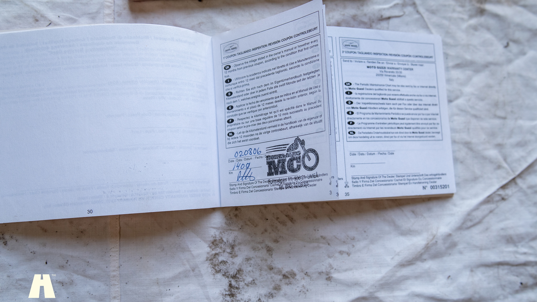 Documentation for 2002 Moto Guzzi V11 Sport (1)