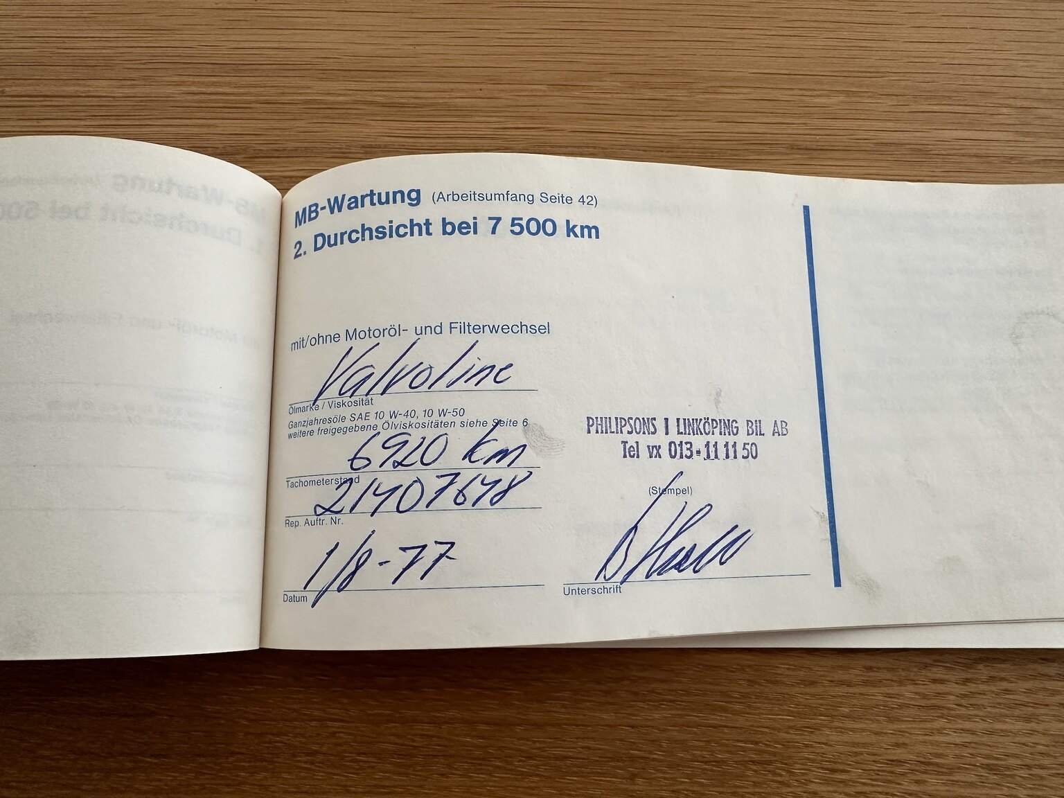 Dokumentation för 1977 Mercedes-Benz 280 CE