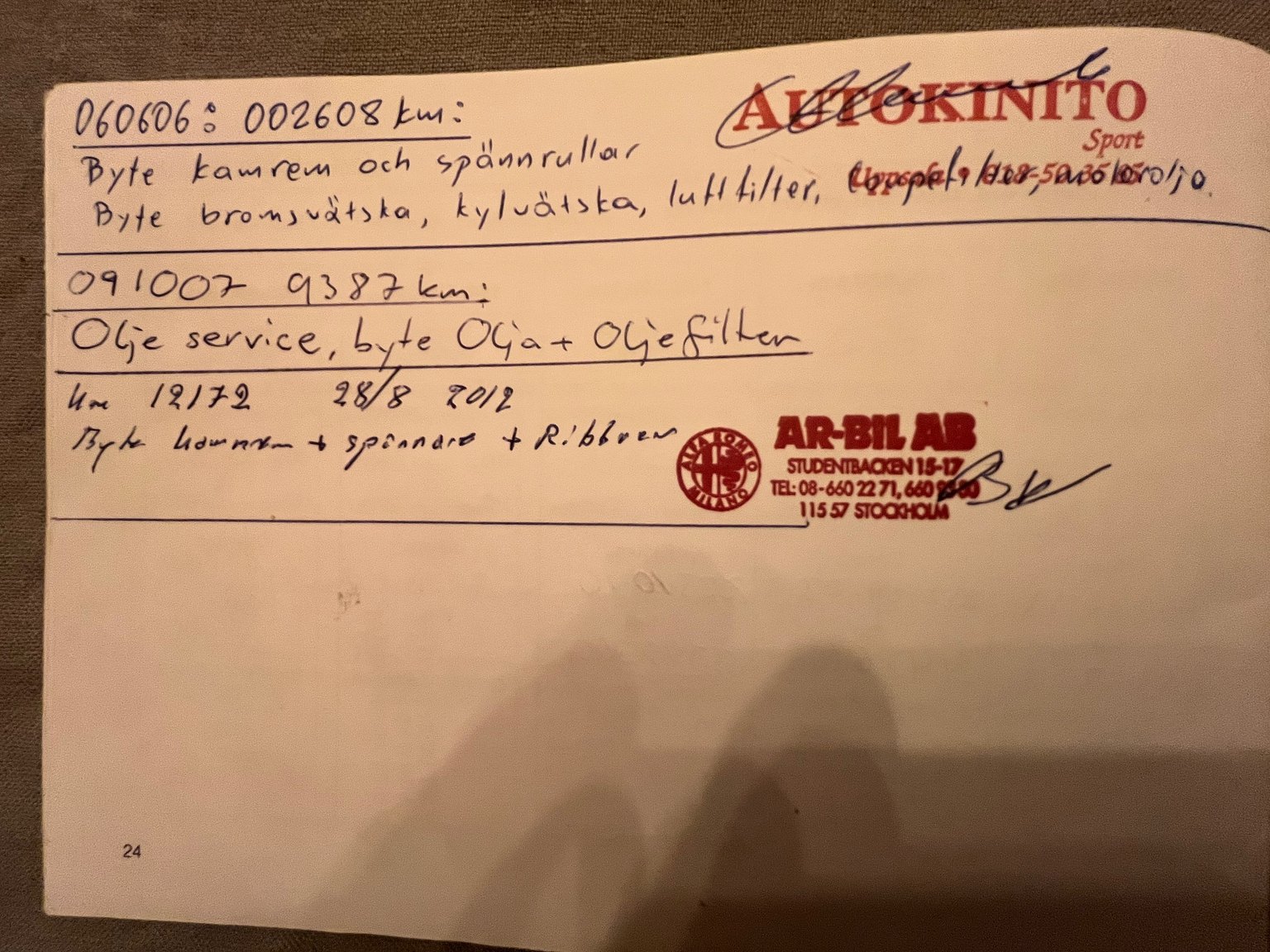 Documentation for 2001 Alfa Romeo Spider 3.0 V6