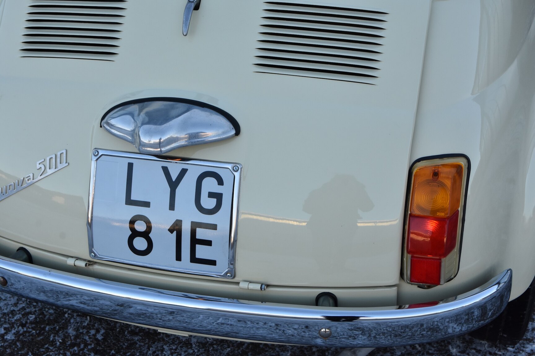 Exteriörbild på 1968 Fiat 500