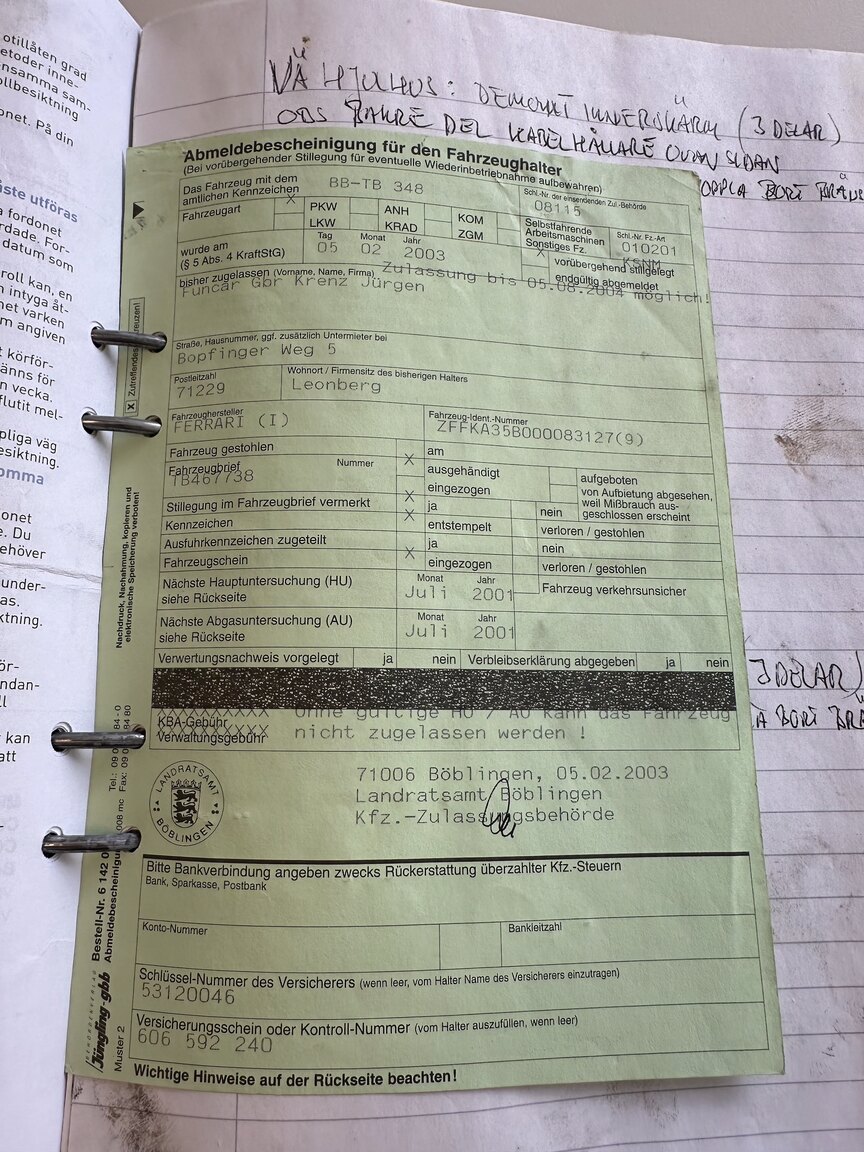 Documentation for 1990 Ferrari 348 (17)