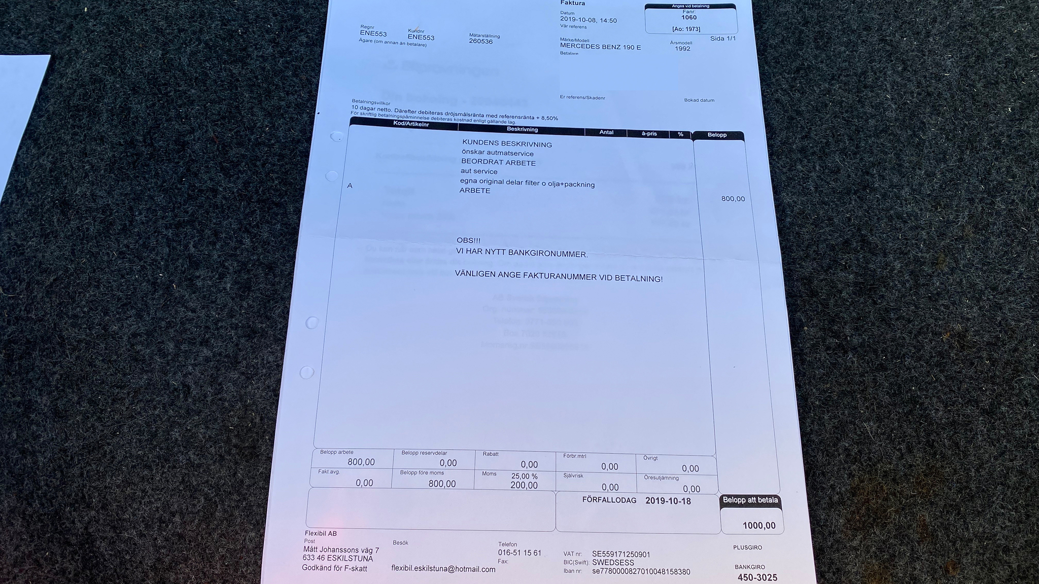 Dokumentation för 1992 Mercedes-Benz 190E 2.5-16 Cosworth