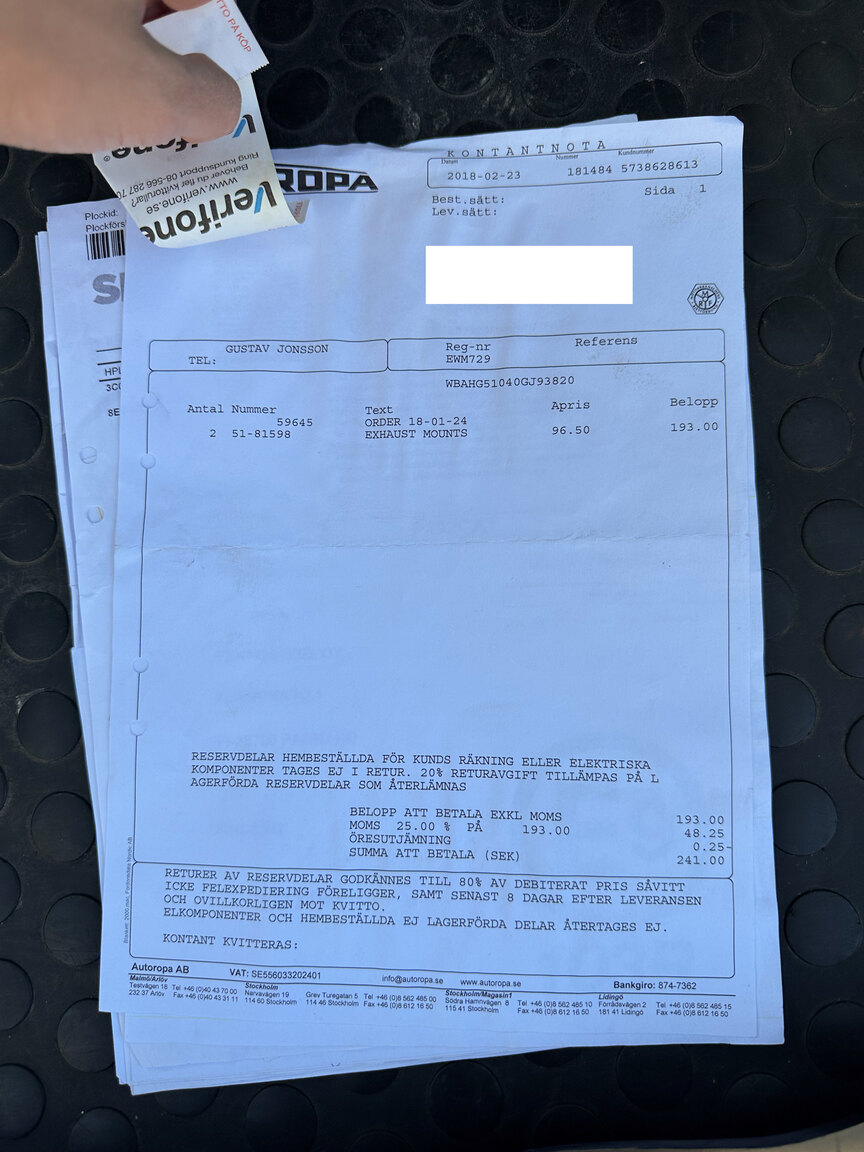 Dokumentation för 1994 BMW 520i E34