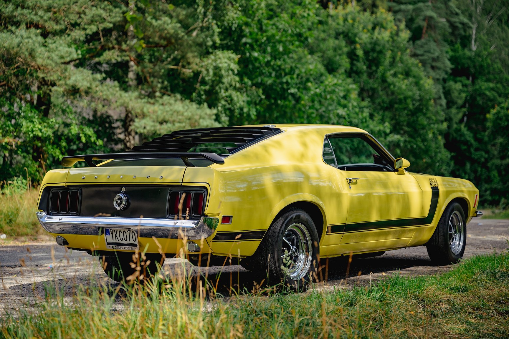Exteriörbild på 1970 Ford Mustang Boss 302