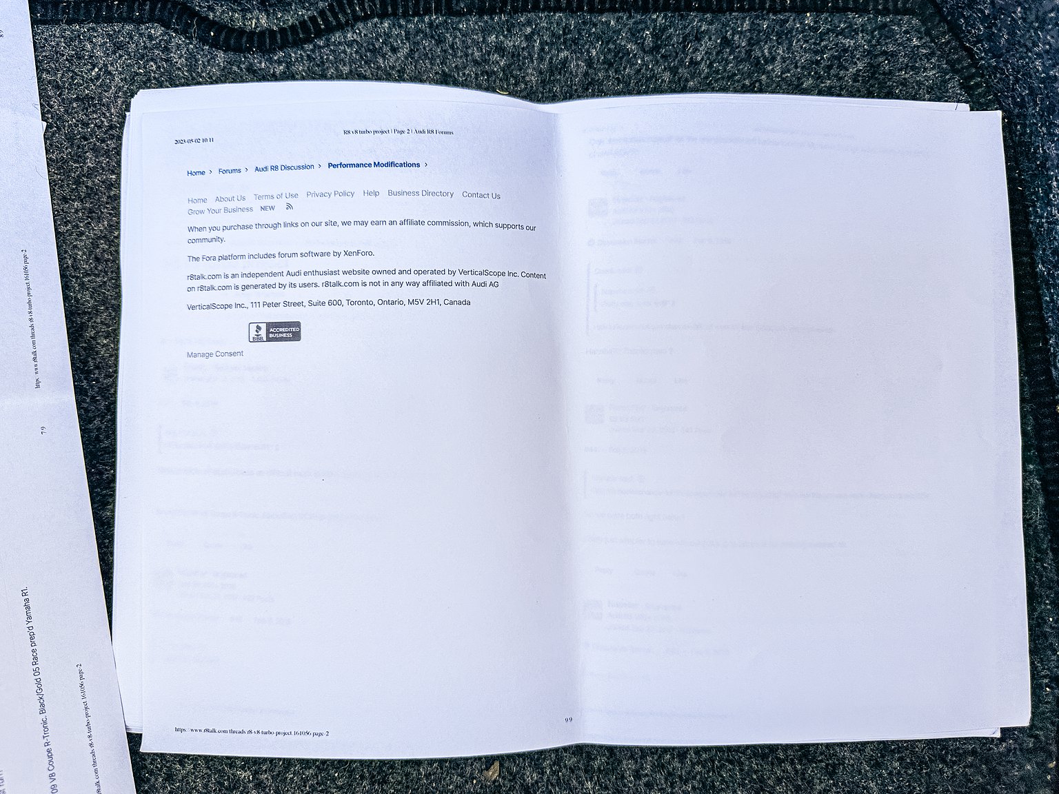 Documentation for 2008 Audi R8 4.2 V8 Turbo Manuell
