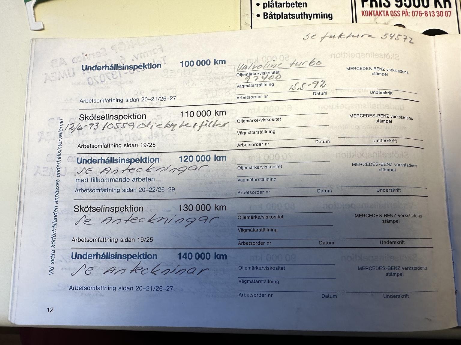 Dokumentation för 1985 Mercedes-Benz 200