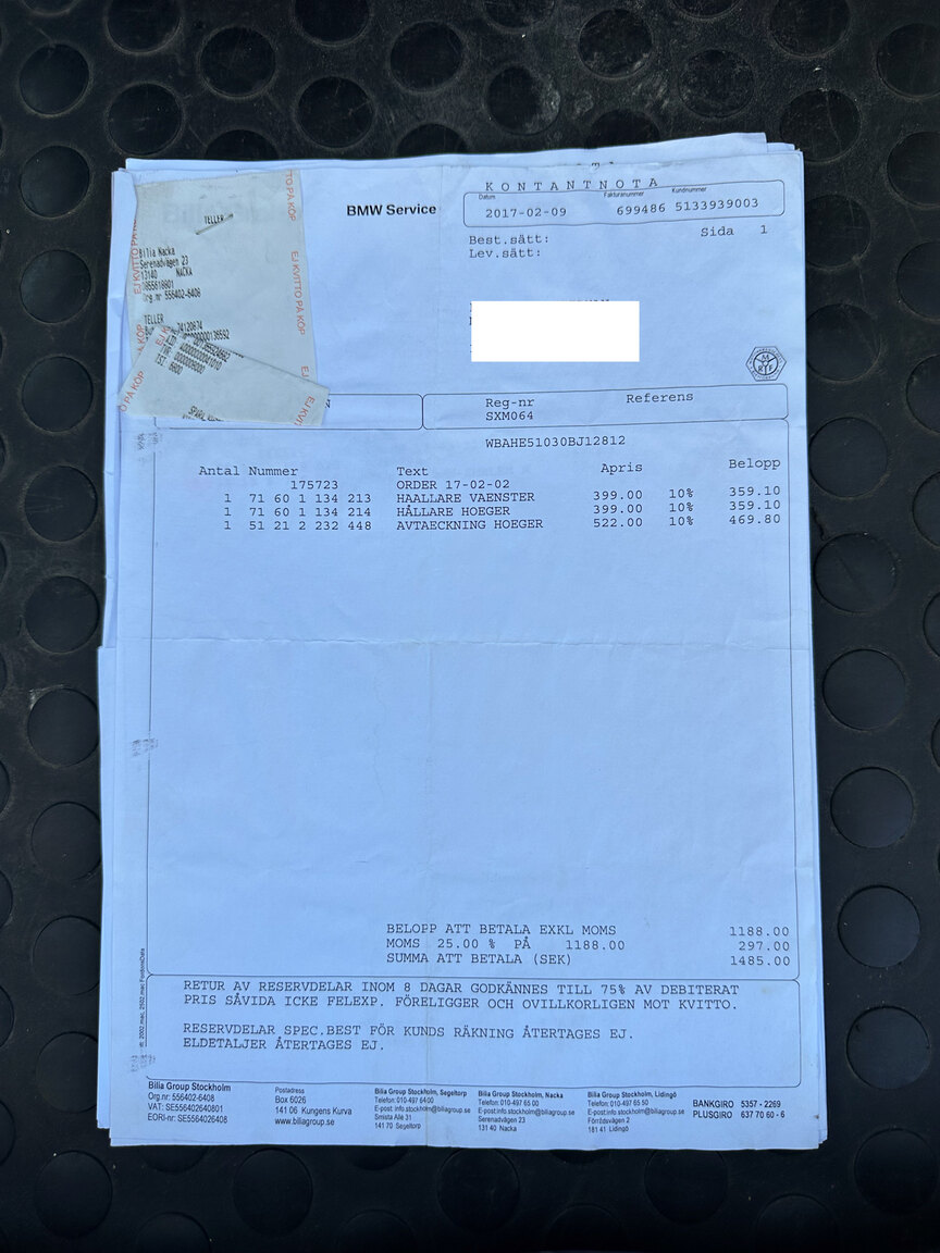 Dokumentation för 1994 BMW 520i E34