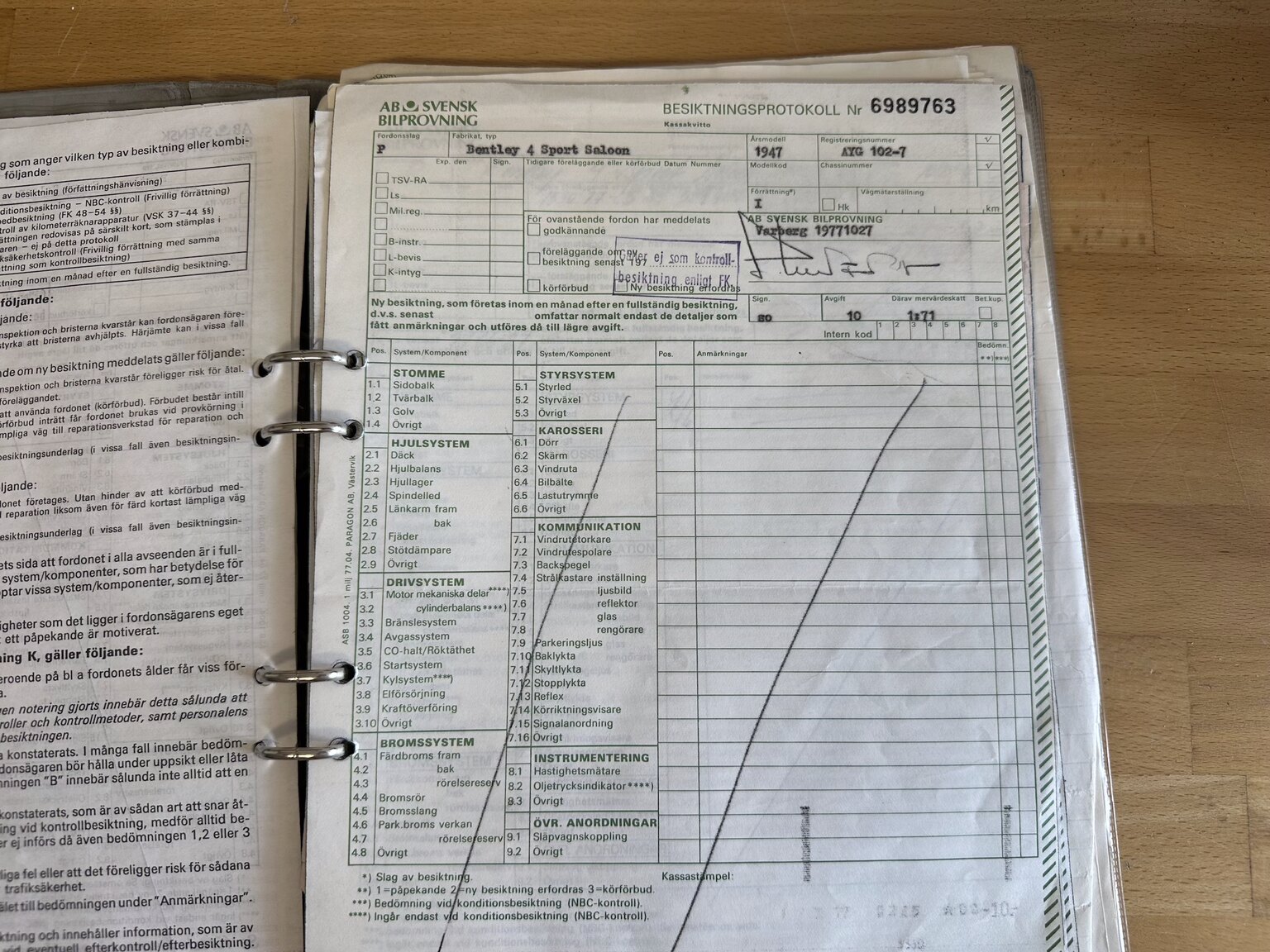 Documentation for 1947 Bentley Mark IV Sport Saloon