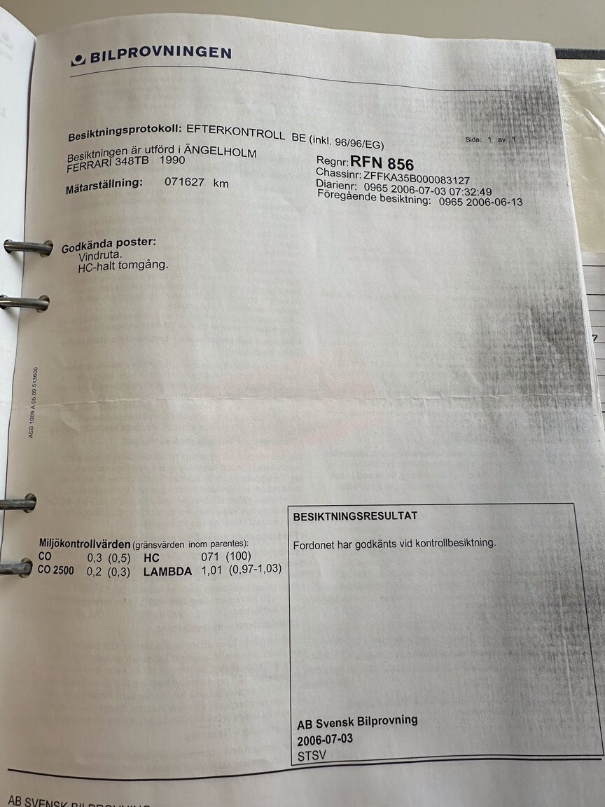 Documentation for 1990 Ferrari 348 (16)