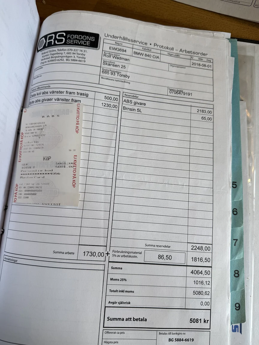 Documentation for 1994 BMW 840Ci (26)