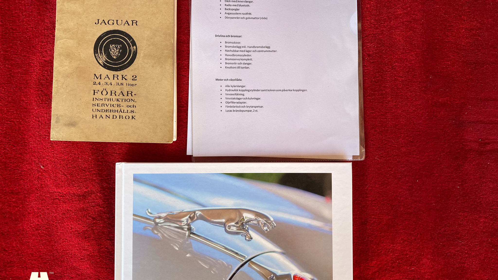 Dokumentation för 1961 Jaguar Mark 2