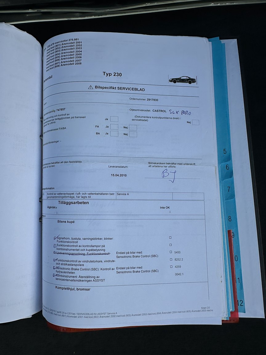 Documentation for 2002 Mercedes SL 55 AMG