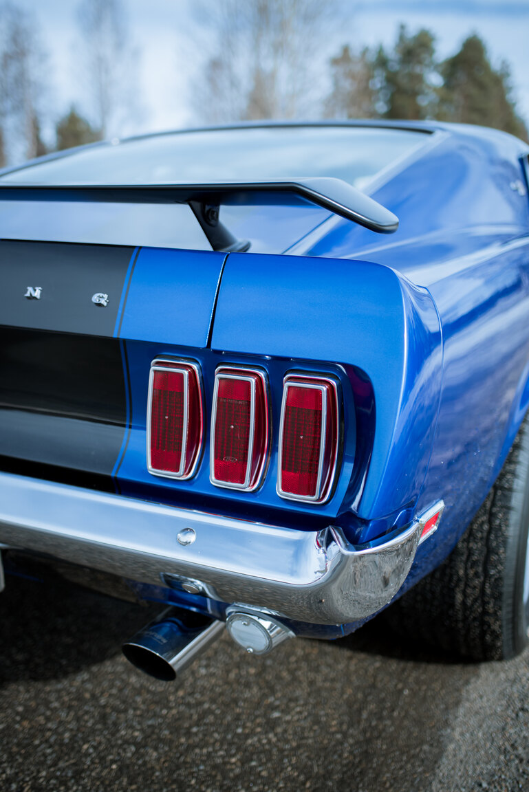 Exteriörbild på 1969 Ford Mustang Mach 1