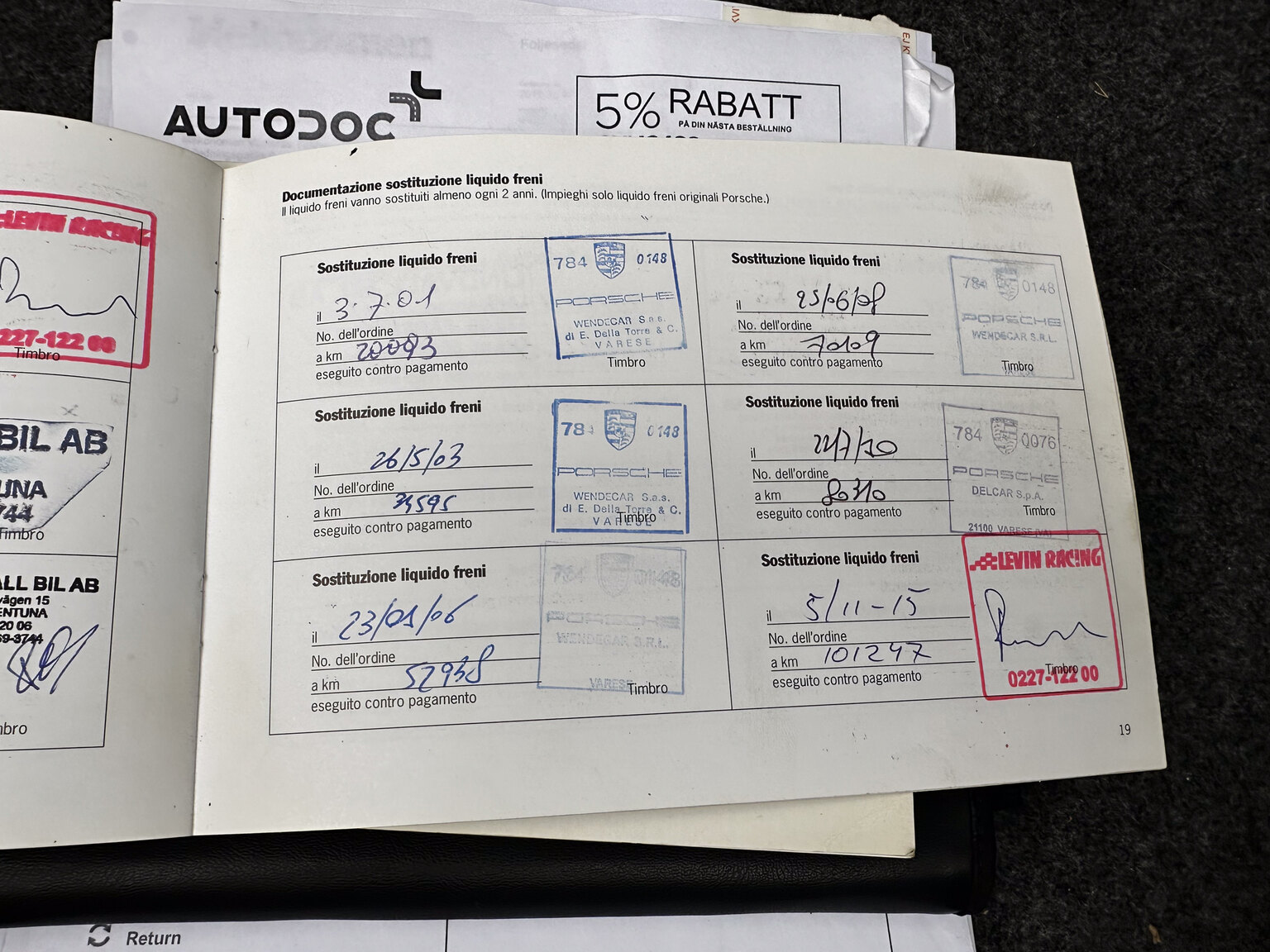 Documentation for 1999 Porsche 911 Carrera 4