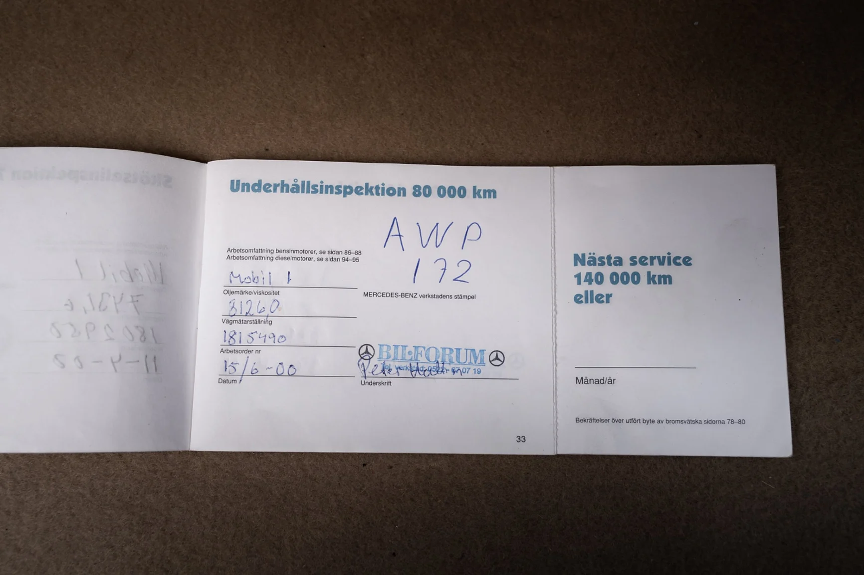 Documentation for 1991 Mercedes-Benz 500 SL (20)