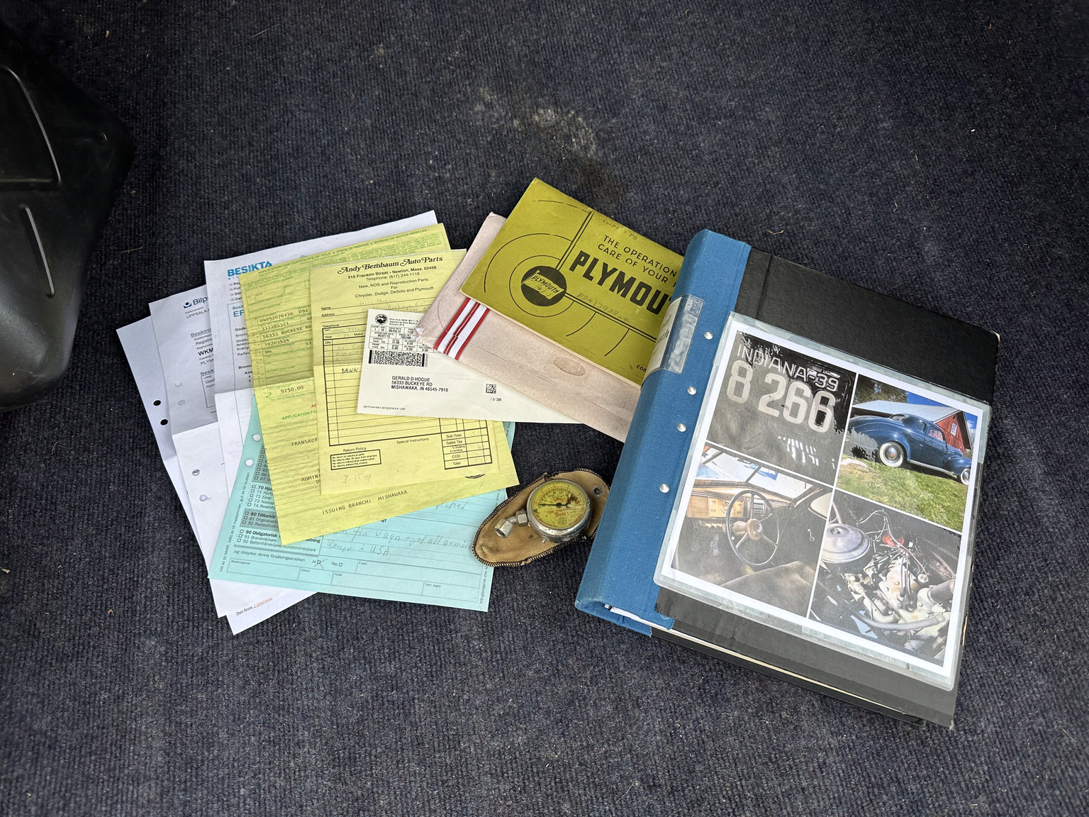 Dokumentation för 1939 Plymouth Road king P8 Coupe  (1)