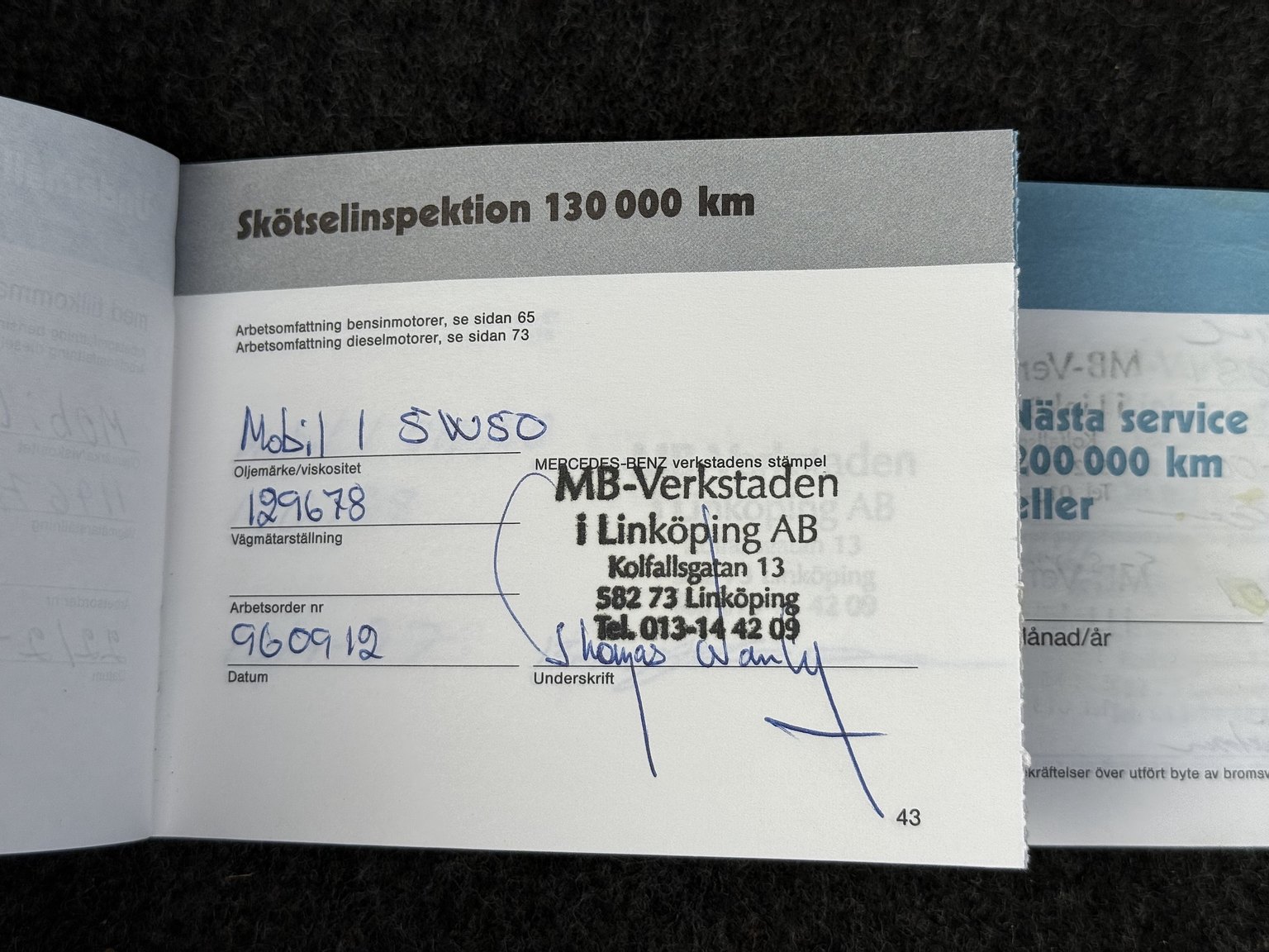Documentation for 1989 Mercedes-Benz 190 E