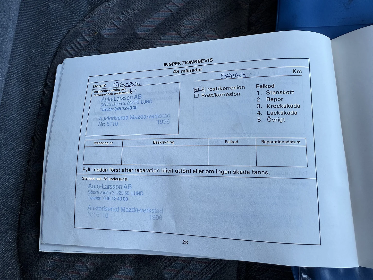 Documentation for 1992 Mazda 626 Hatchback 2.5 V6 Automatic (14)