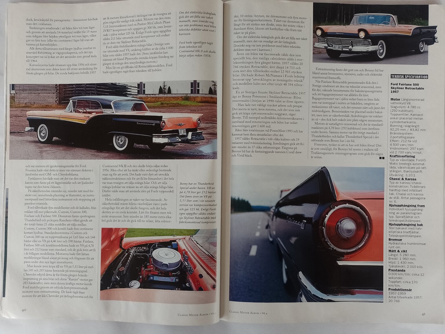 Dokumentation, 1957 Ford Fairlane 500 Skyliner Retract