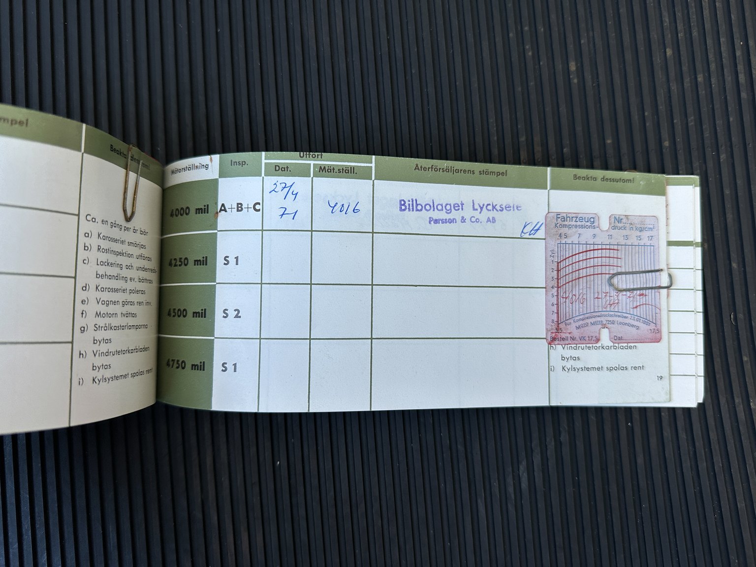 Documentation for 1967 Volvo 144 1.8 