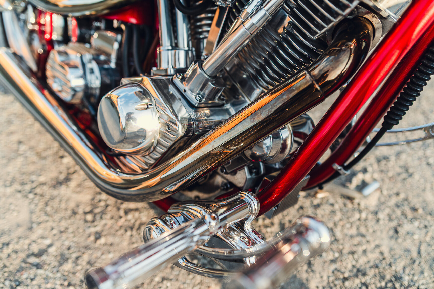 Image of 2001 Unique Custom Cycles Red Inferno mechanics