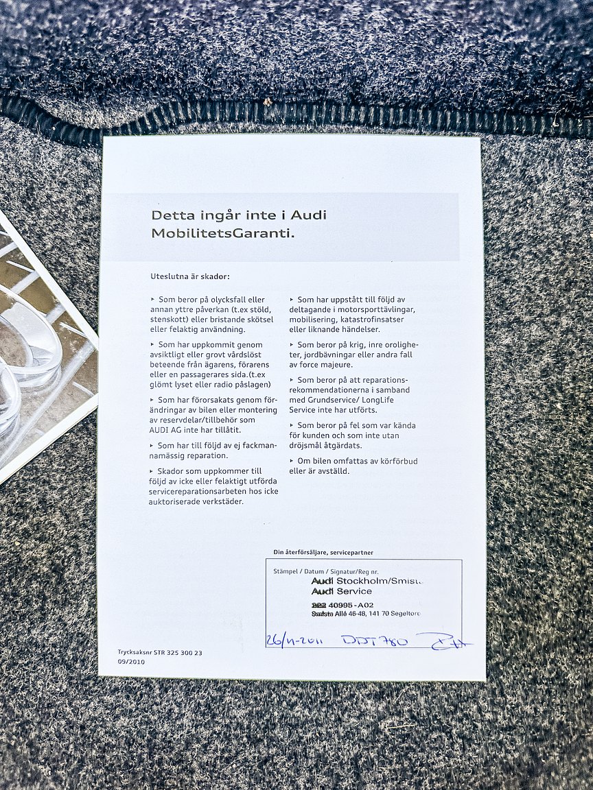 Documentation for 2008 Audi R8 4.2 V8 Turbo Manuell