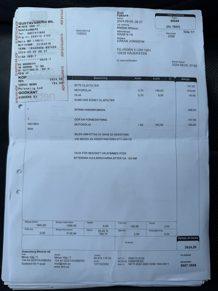 Documentation for 2006 SAAB 9-7X 5.3 V8 XWD