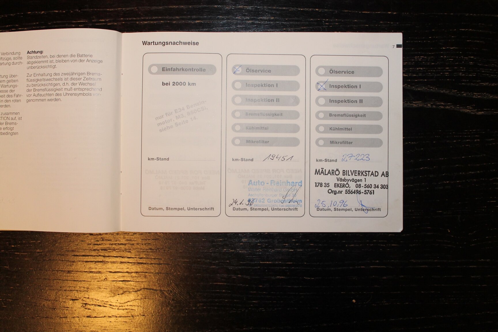 Dokumentation, 1996 BMW 540i Touring "No Reserve Auction"
