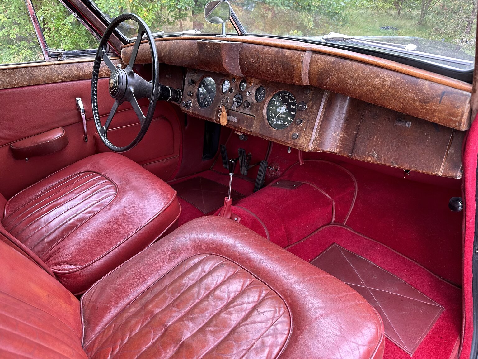 Interiörbild 1954 Jaguar Mark VII Saloon