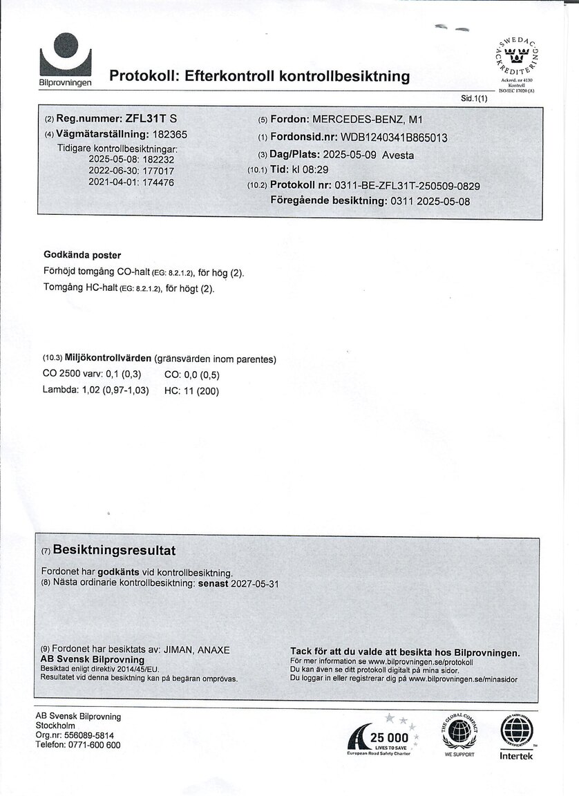 Dokumentation för 1993 Mercedes-Benz 400 E