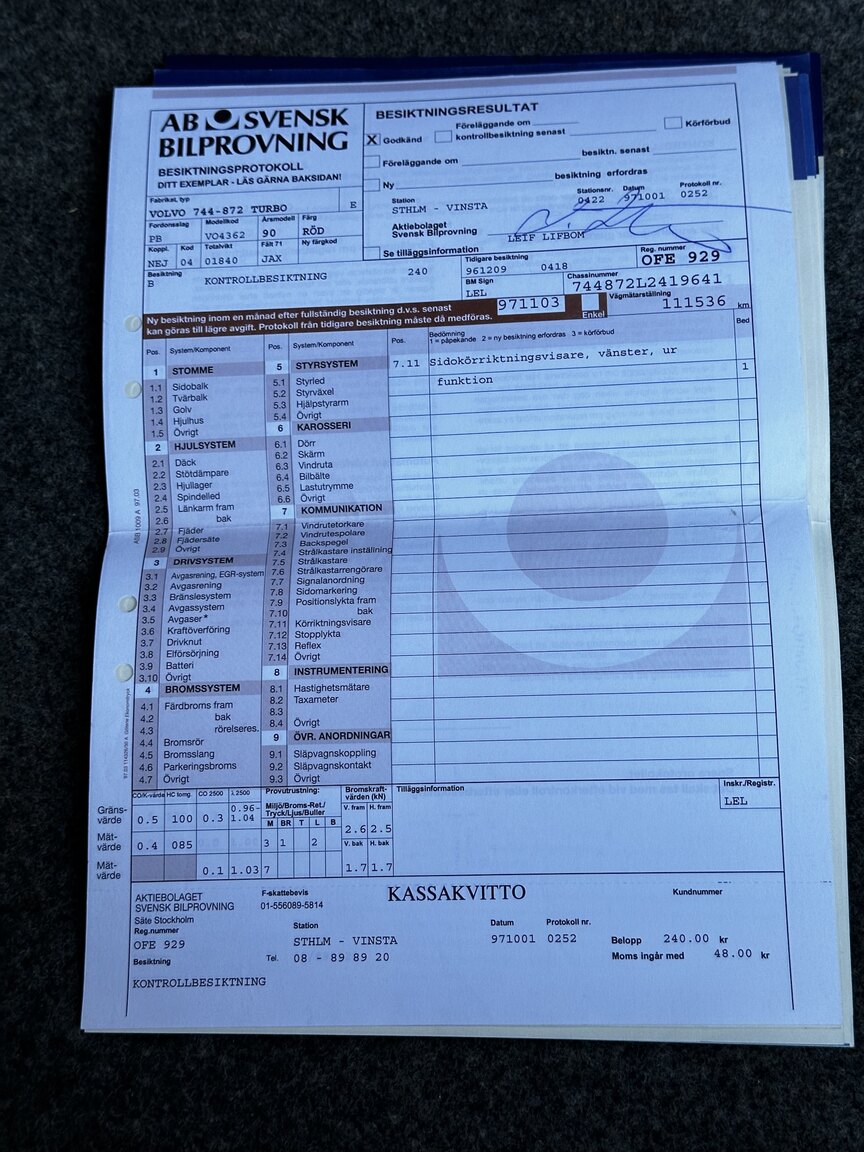 Dokumentation, 1990 VOLVO 740 Turbo (13)