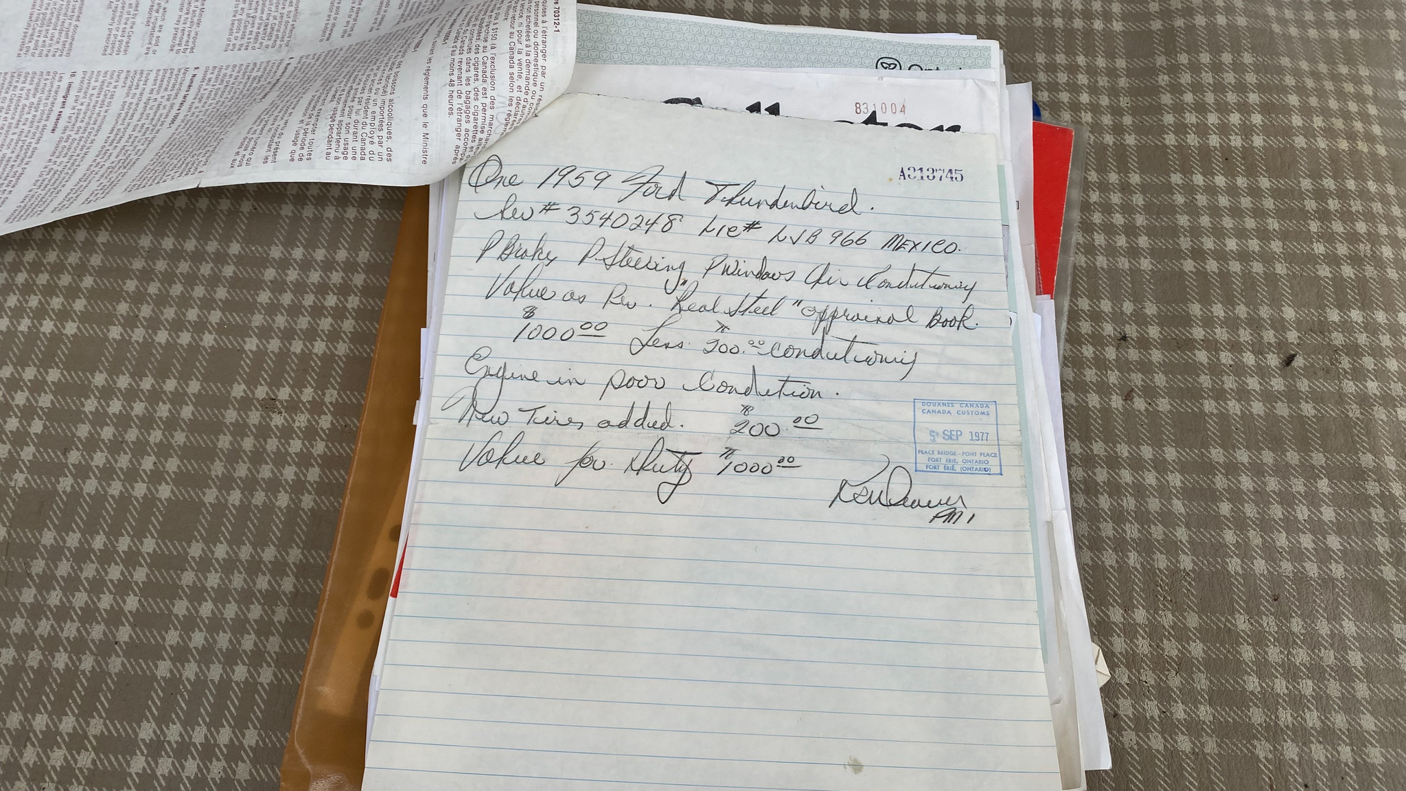 Dokumentation, 1959 Ford Thunderbird hardtop (34)