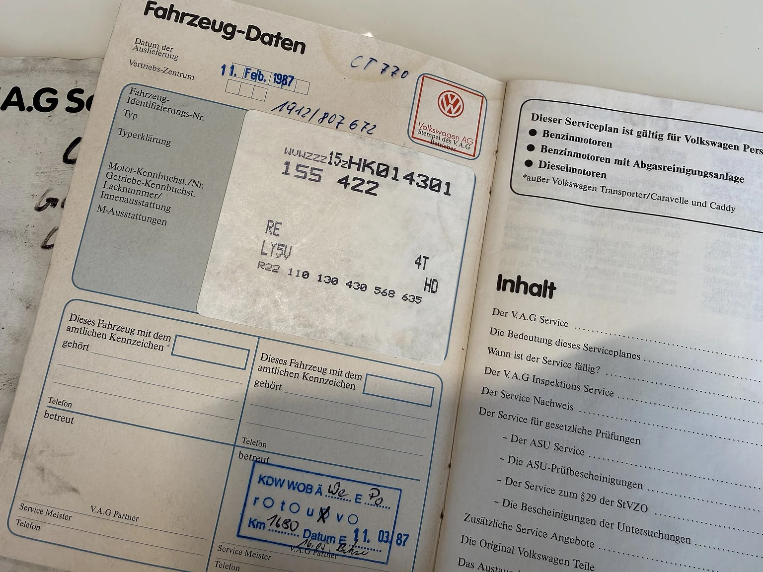 Dokumentation, 1987 VW Golf Cabriolet (6)