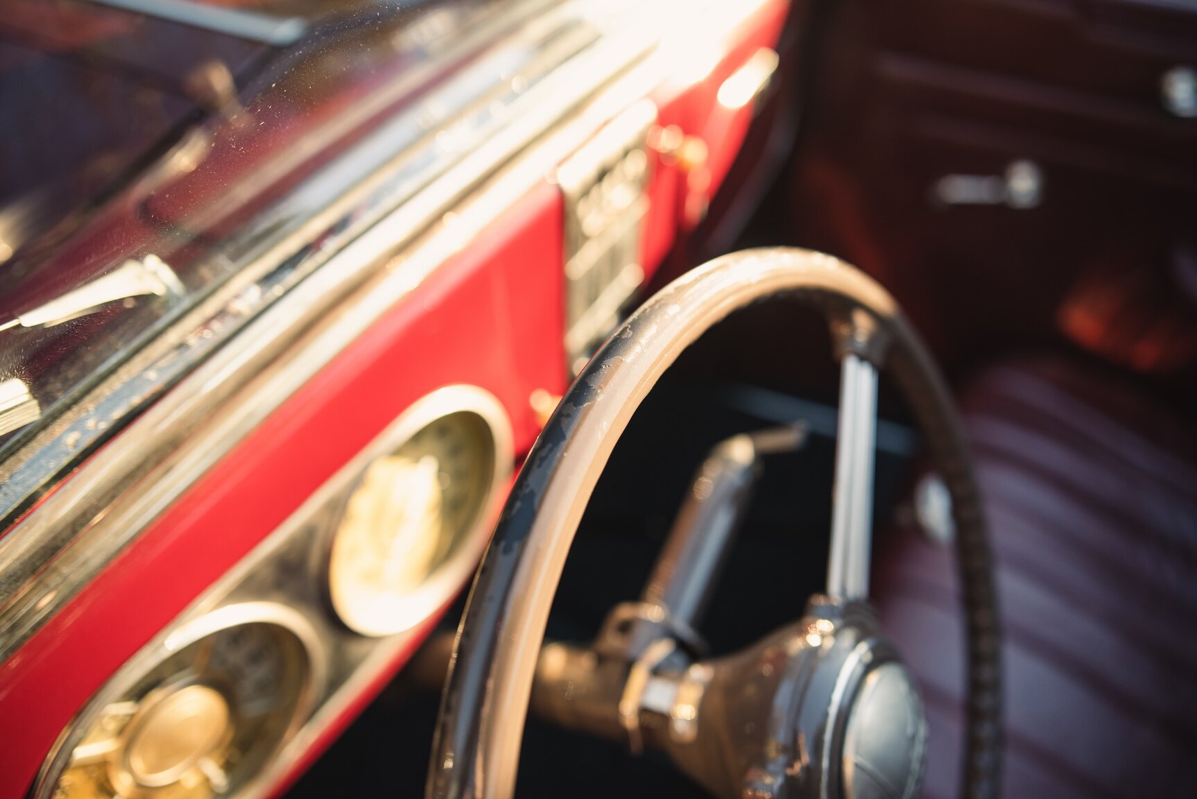 Interiörbild 1938 Dodge Six Convertible Coupé
