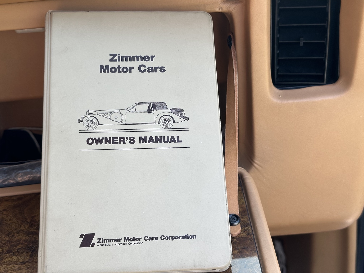 Dokumentation för 1987 Zimmer Golden Spirit 5.0
