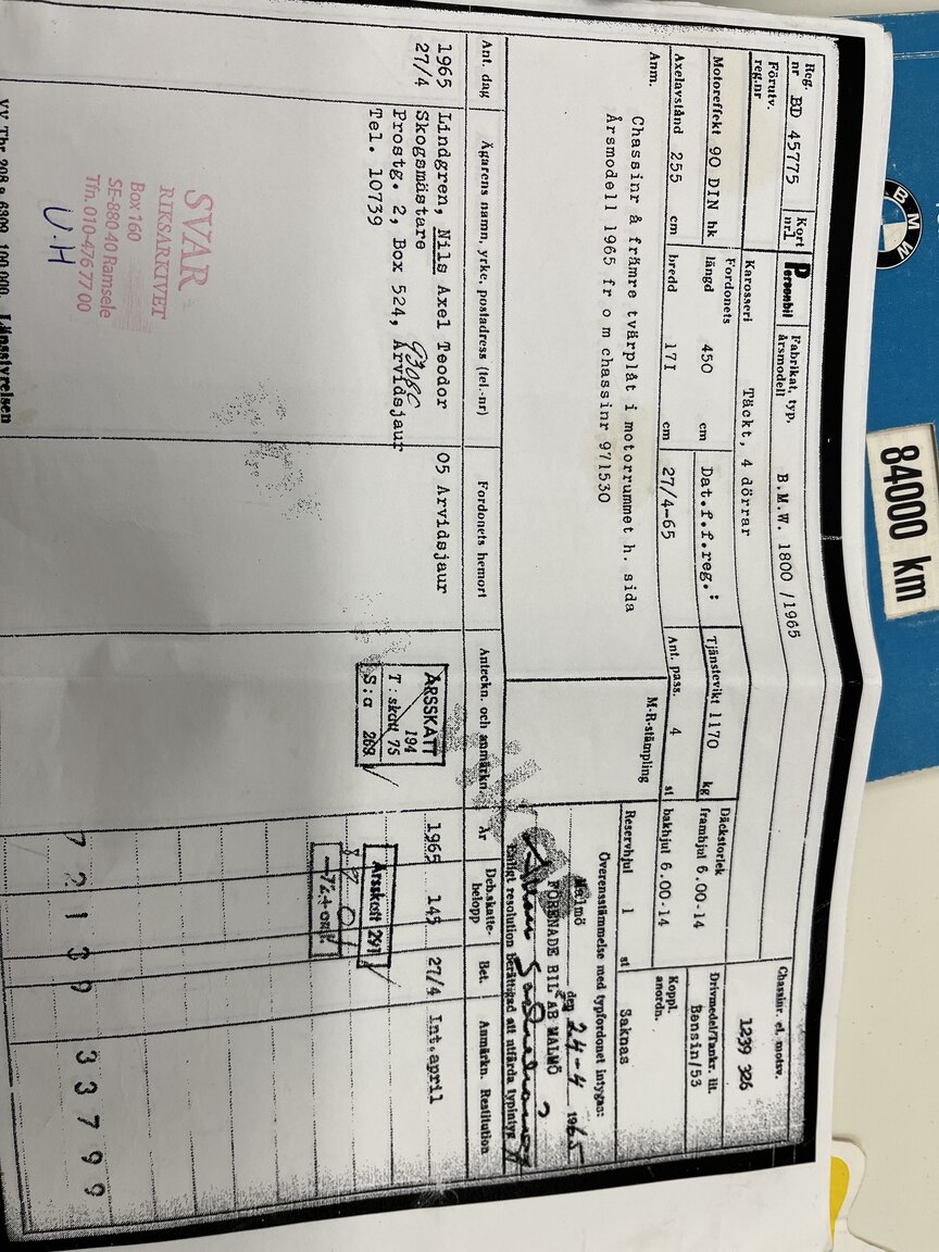 Dokumentation, 1965 BMW 1800 (4)